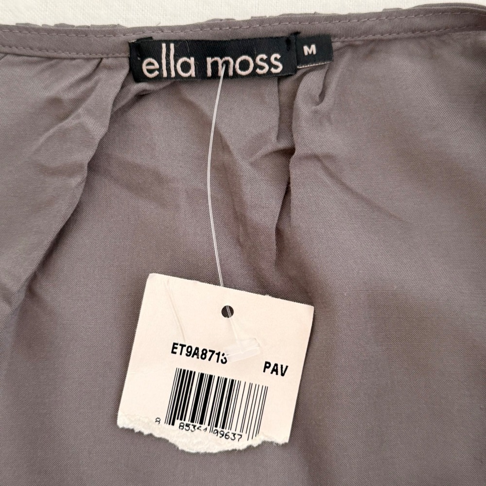 NWT Ella Moss Ruffle Lace Cami Gray Tiered Y2K Romantic Boho Indie Sleaze USA M - Picture 5 of 12